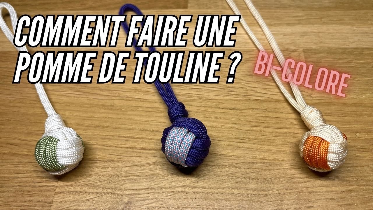 Comment réaliser une pomme de touline bi colore? (monkey's fist)