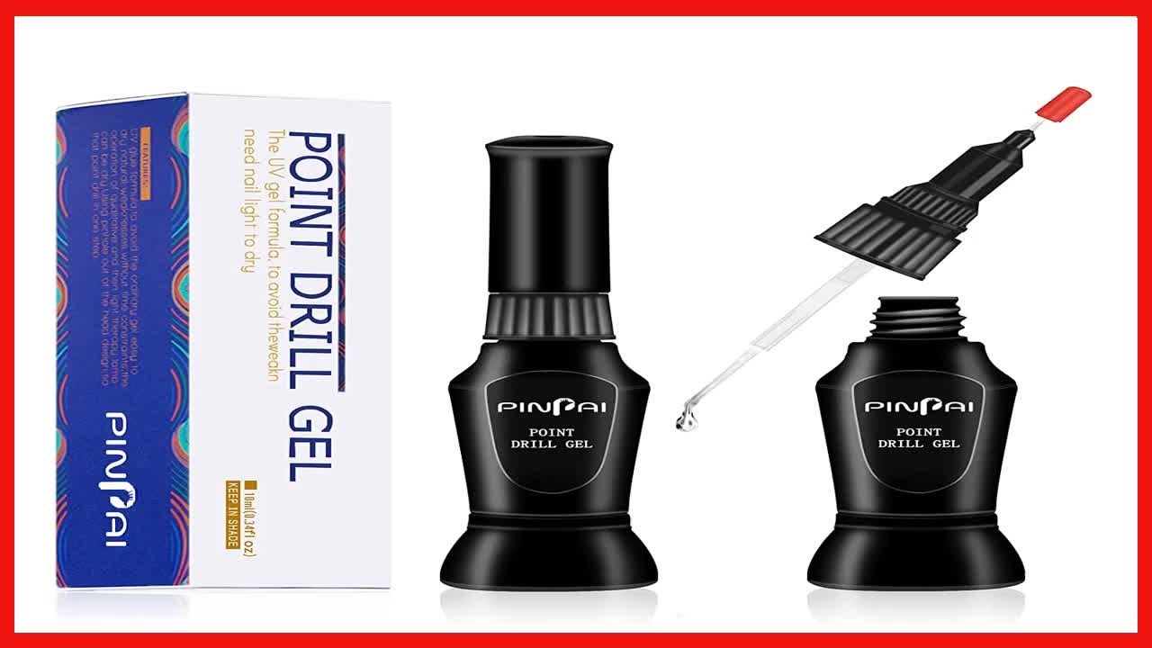 Ownest 2 Pcs Nail Rhinestone Glue, Nail Glue Pen Resin Polishing Agent,Adhesive Resin Crystal Polish