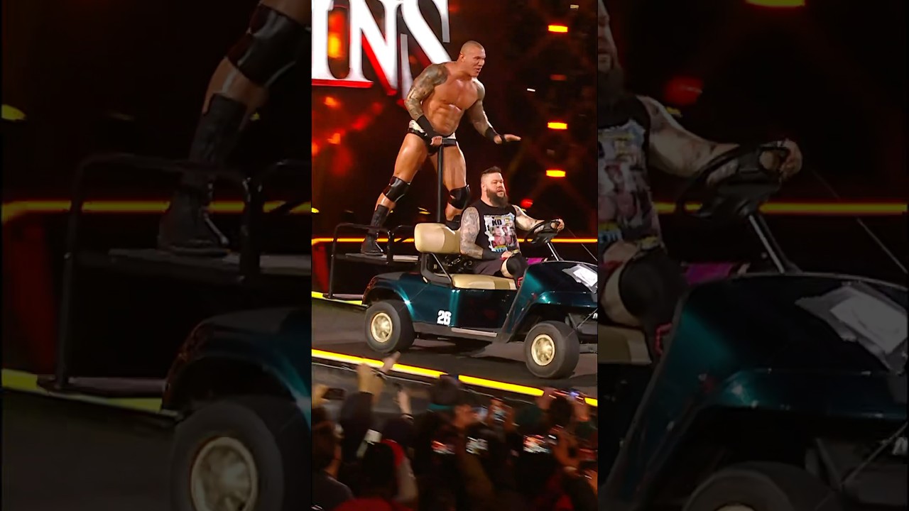 What an entrance from Kevin Owens and Randy Orton 😂 