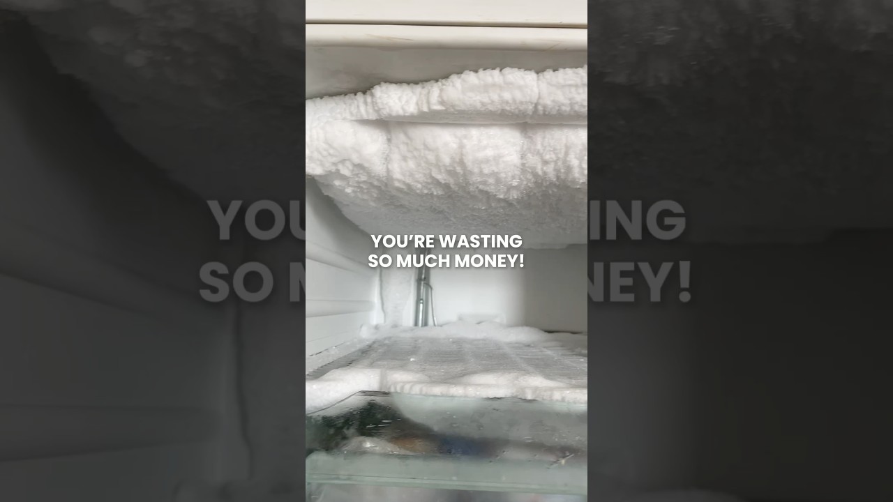 You&rsquo;re wasting so much money if your freezer looks like this! 🥶 + how to defrost your freezer!