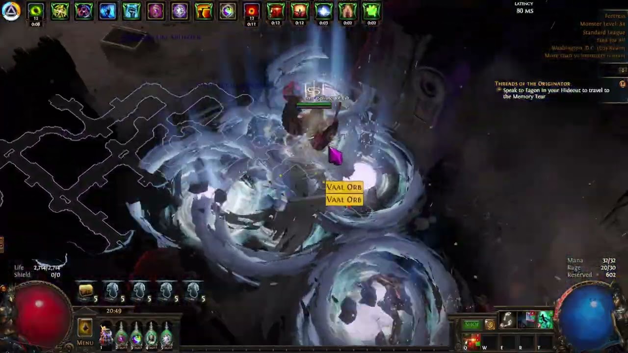 Map T17 Fortress + 80% Delirium + Strongbox With Flicker Strike POE 3.27 STD