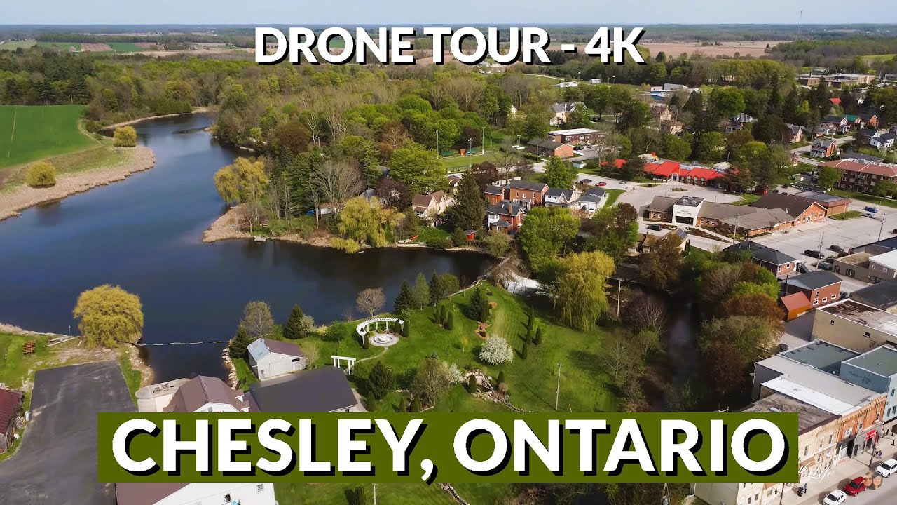 🌅 Discover Chesley, Ontario from Above | 4K Drone Journey! 🚁✨