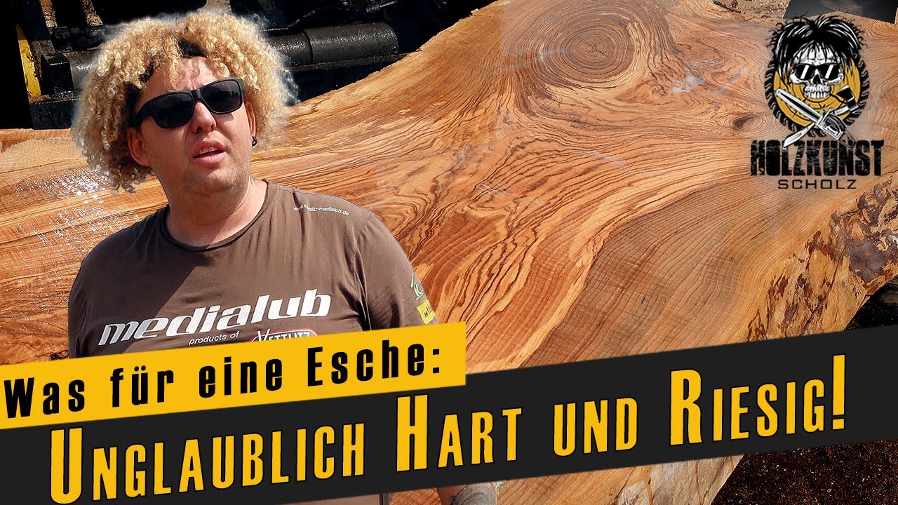 Unglaublich Hart und Riesig! / Die Esche auf dem Sägewerk / Holzkunst Scholz offiziell
