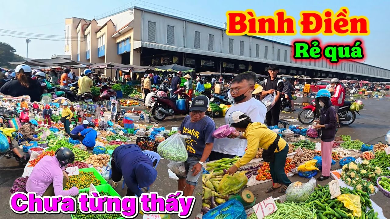 Xăng tăng đột biến nhưng chợ BÌNH ĐIỀN lại rẻ chưa từng thấy, cảnh VẮNG ở chợ