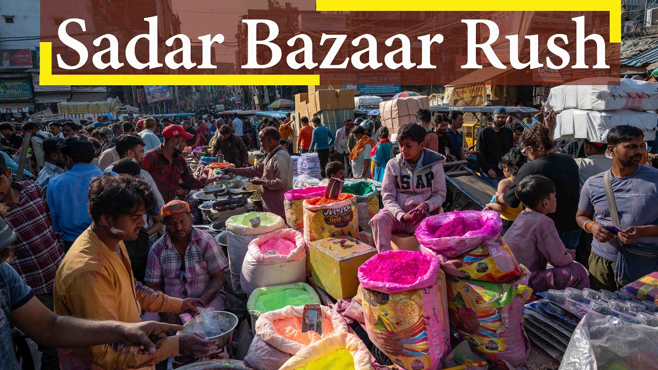 Pre-Holi Market Madness | Sadar Bazaar Old Delhi Vlog