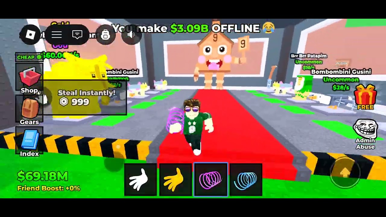 Im gonna be RICH! | Roblox | Steal brainrots base for brainrots