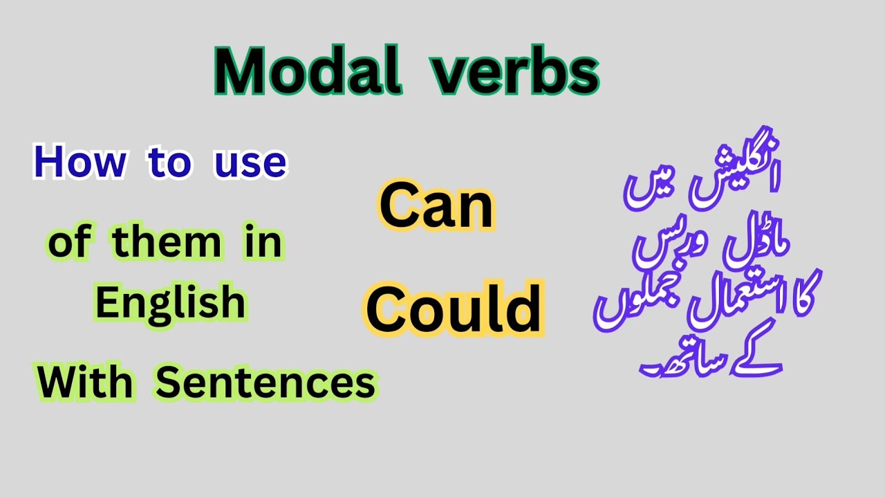 HOW TO USE CAN AND COULD IN ENGLISH WITH SENTENCES | MODAL VERBS |.