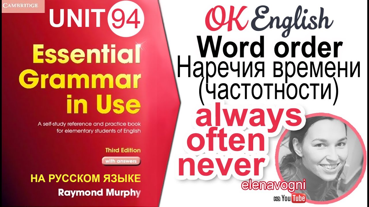 Unit 94 Порядок слов в английском: наречия  частотности
