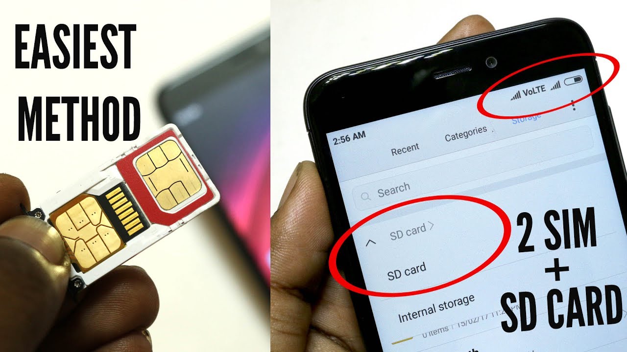 Dual Sim & micro sd Card in Xiaomi Redmi 4 hindi