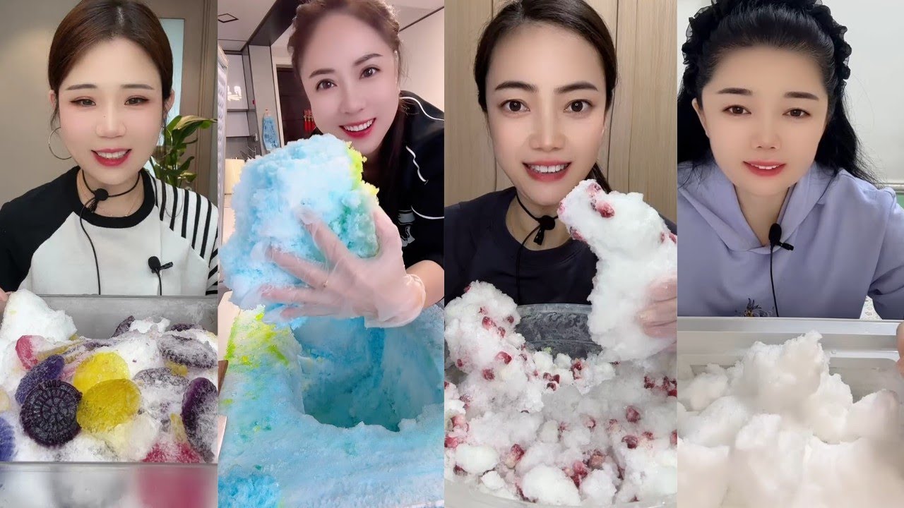 ASMR ICE EATING || FREEZER FROST EATING || SATISFYING SOFT CRUNCHY FROST BITES ASMR🧊 
