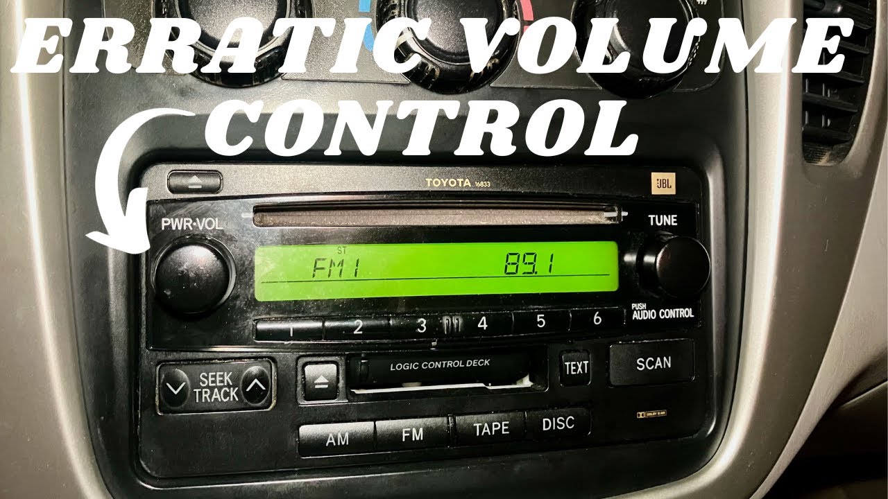 Toyota Highlander Easy Fix/Erratic Radio Volume Control