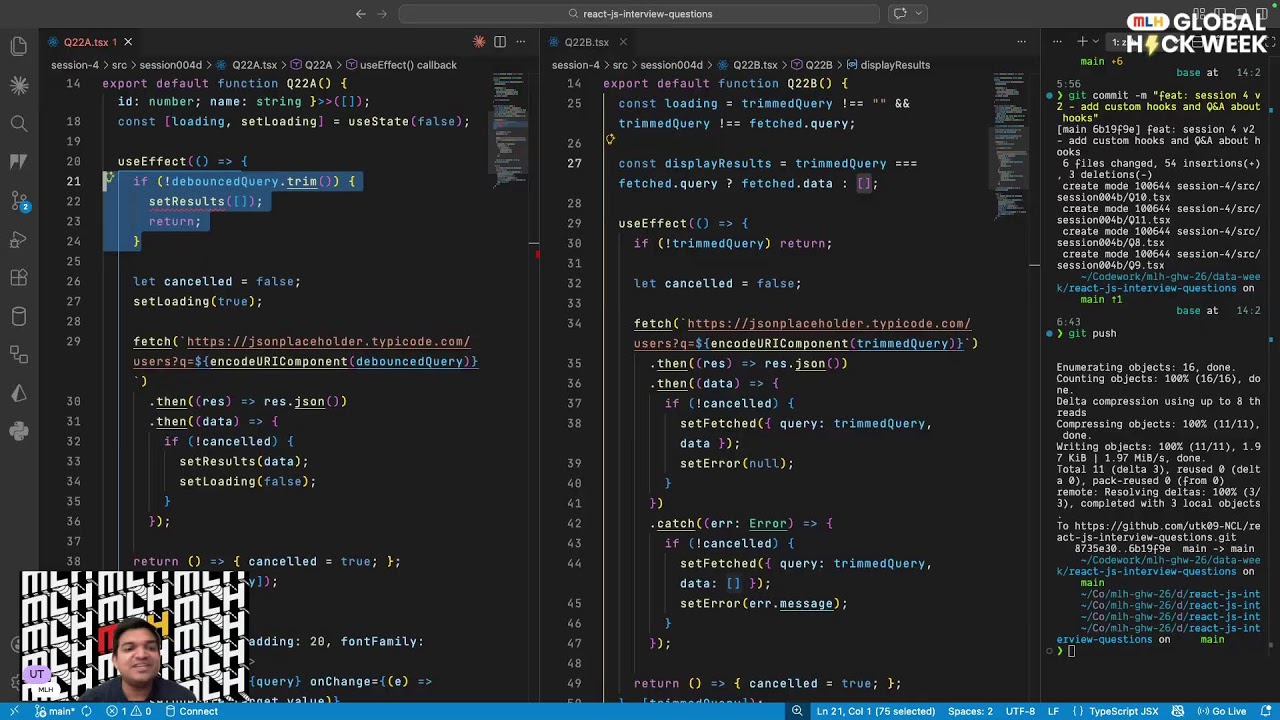 [GHW Cloud Week] Be Interview Prepared v2 - JavaScript & React - Part 4