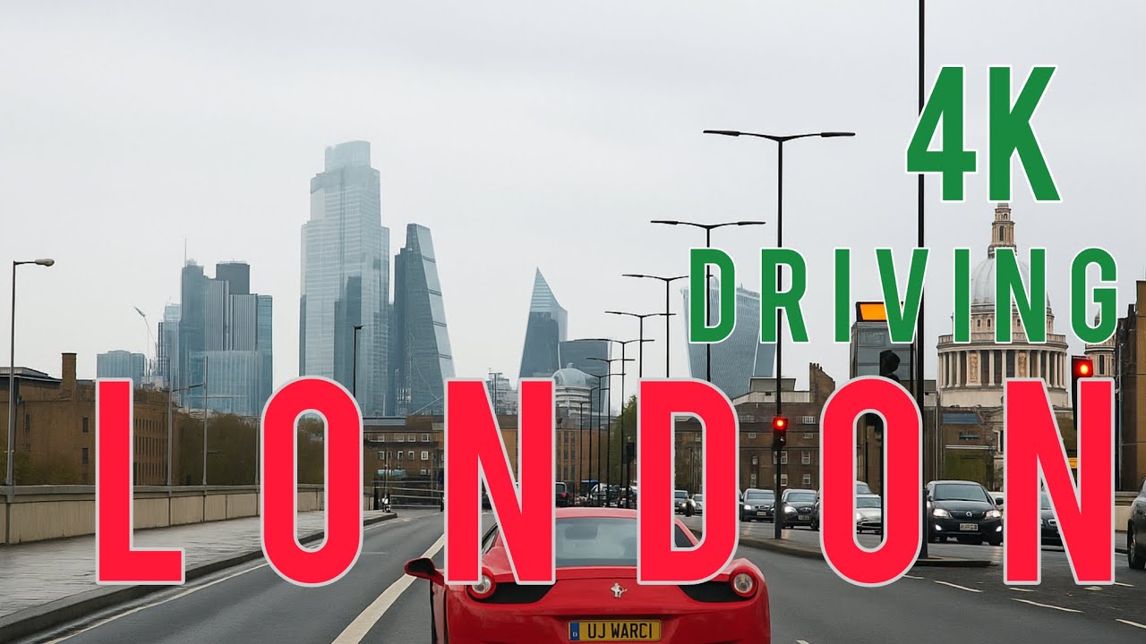Driving on London Highways | Relaxing 4K Drive with Real Sounds