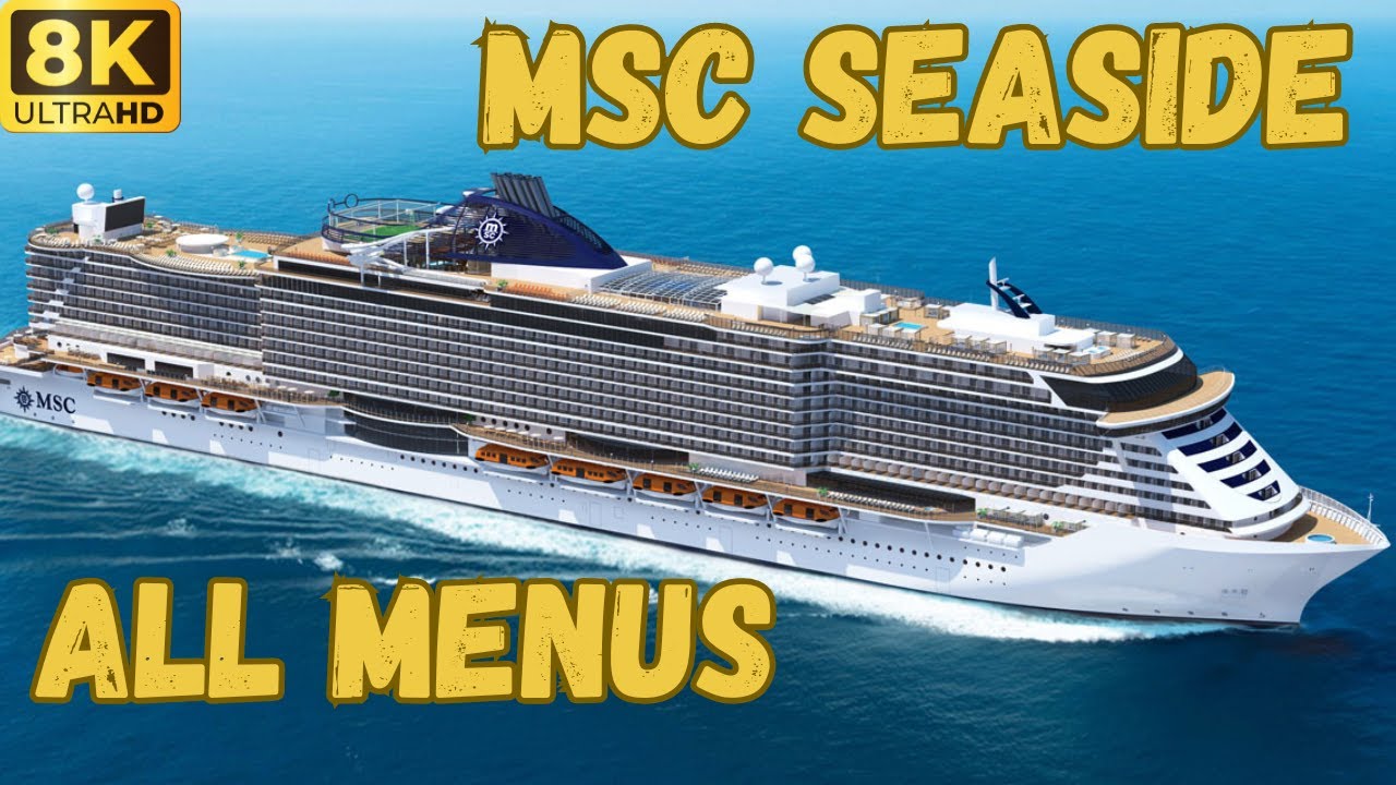 【8K】MSC Seaside: Все меню