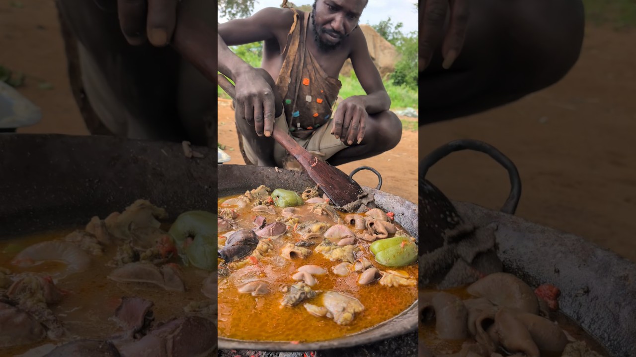 Wow,,??😯‼️ that's Incredible Cookie, Very Delicious 😋🤤 Food, Hadzabe tribe Hunters Eating Nutrition