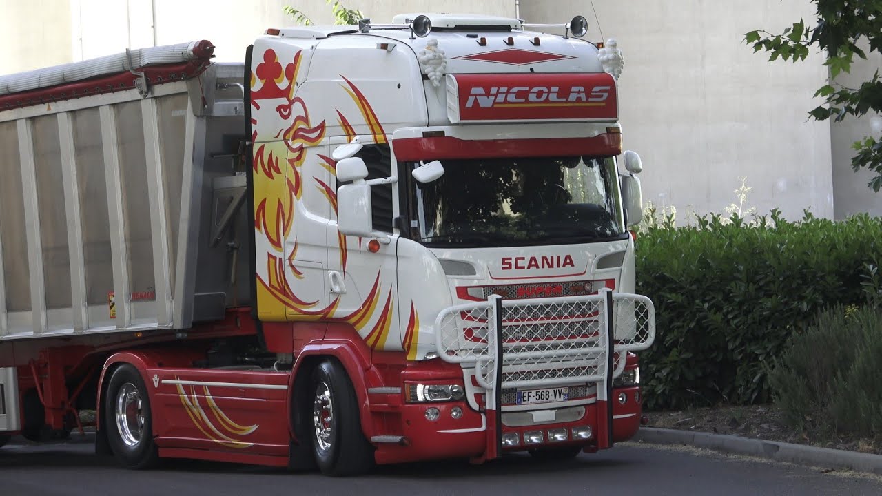 SPECIAL TRUCKSPOTTING Moisson 2022  - V8 sound open pipe and more
