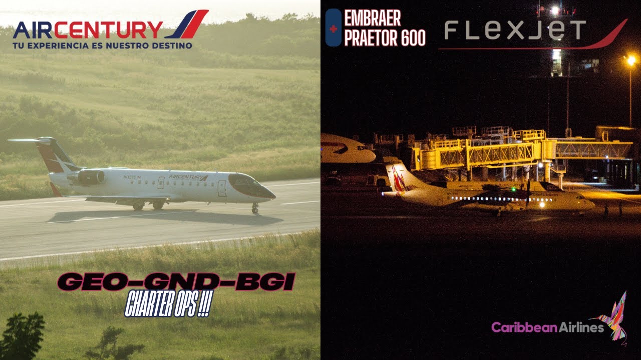 AIR CENTURY CRJ-200 CHARTER FOR INTERCARIBBEAN CAL ATR 72-600 FLEXJET EMBRAER PRAETOR 600 PRIVATE!