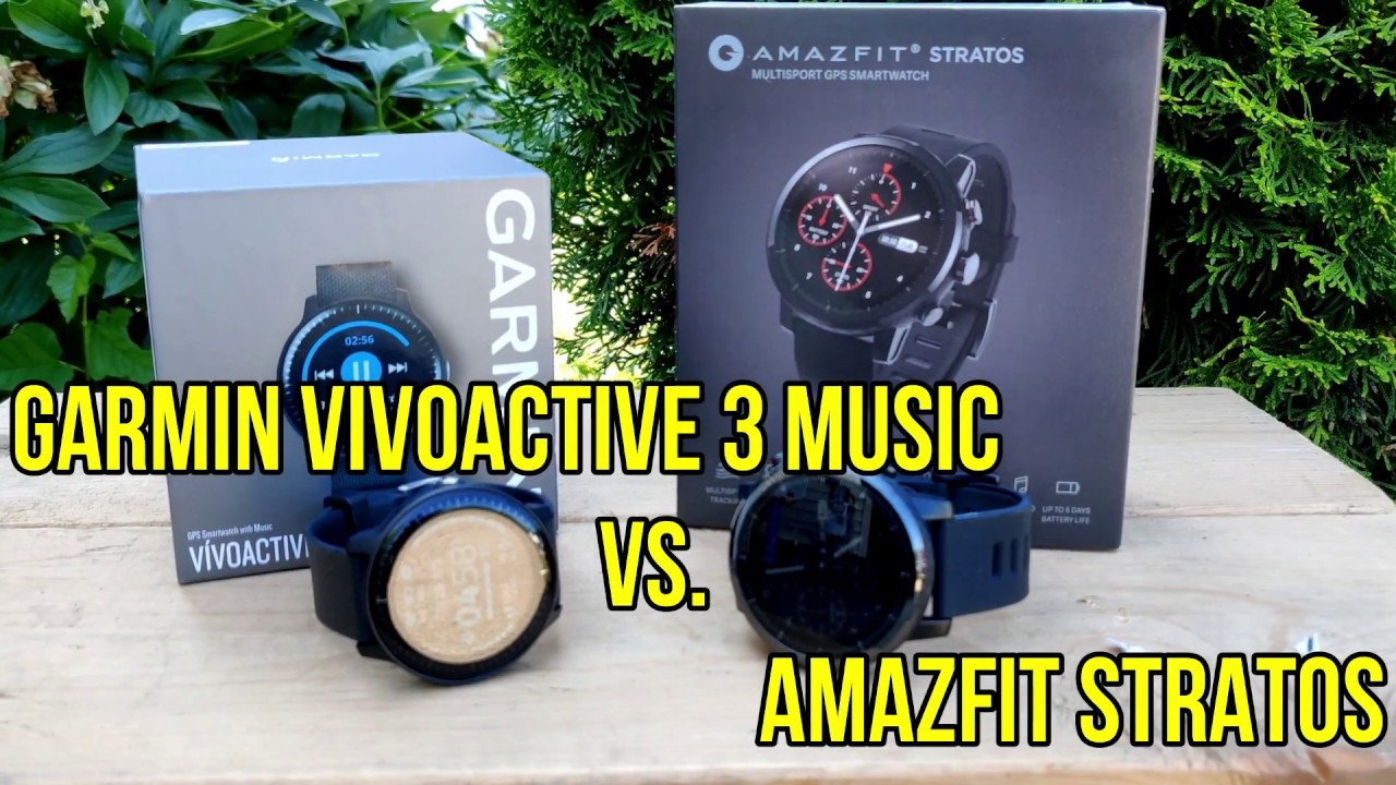 Garmin Vivoactive 3 Music vs.  Amazfit Stratos - A GPS smartwatch battle!