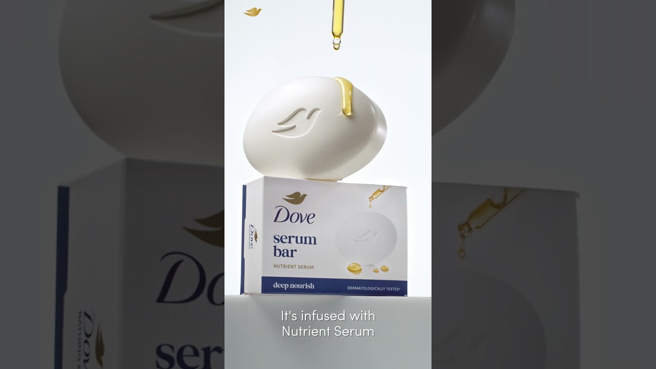 Try to new Dove Serum Bar with visibly healthy and nourished skin