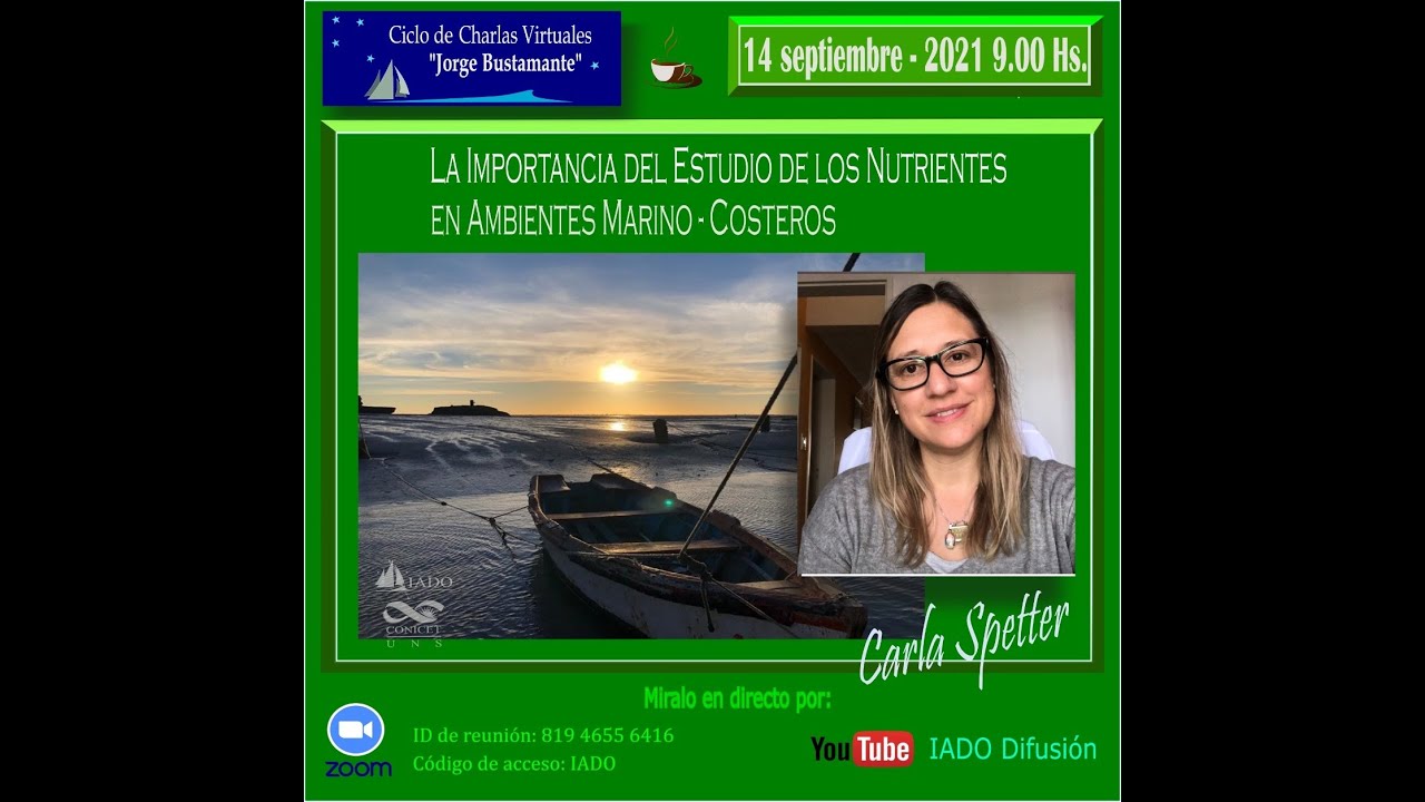 Ciclo de Charlas virtuales. La importancia del estudio de los nutrientes en ambientes costeros