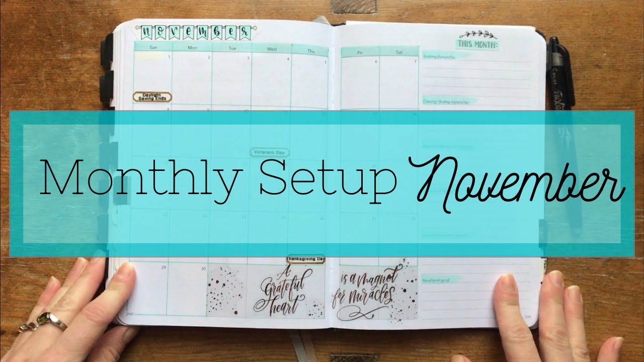 November 2020 Unbound Planner Setup