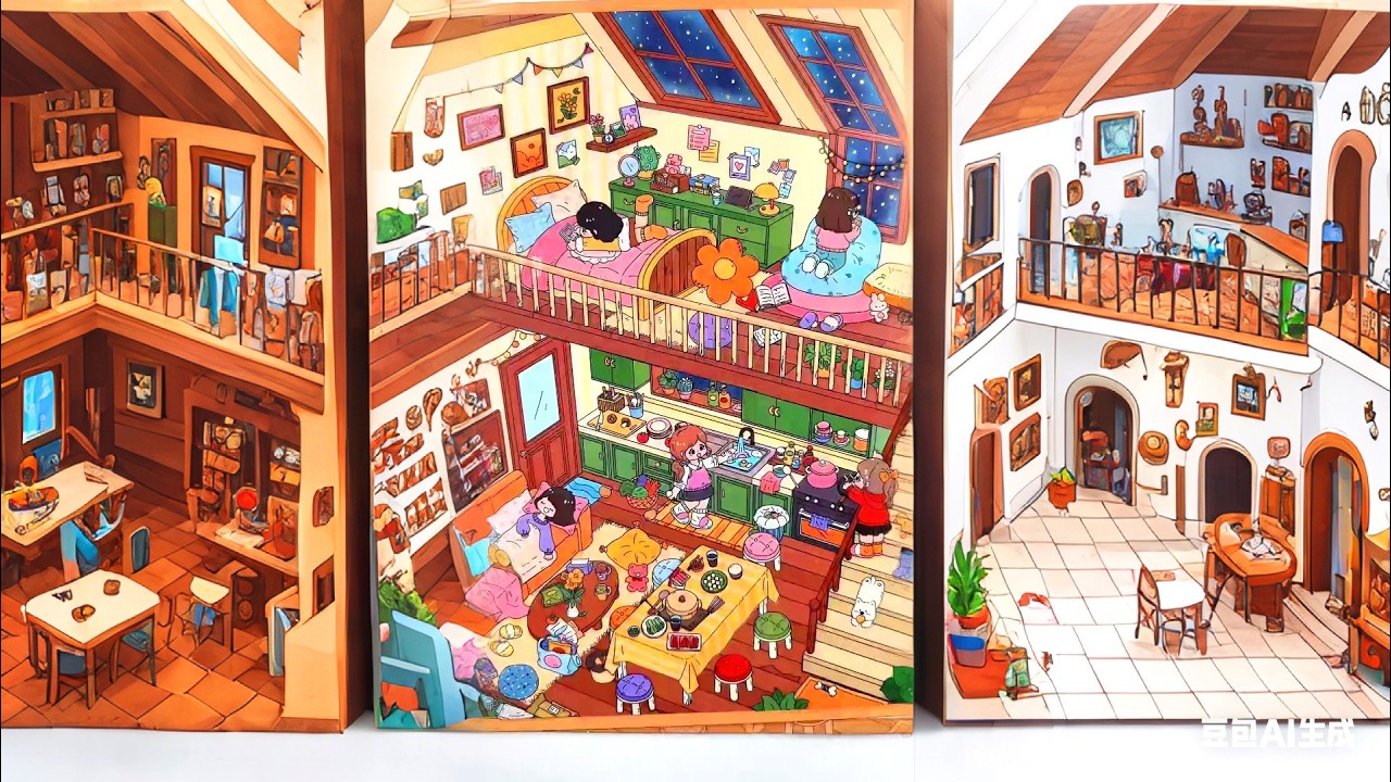 [ASMR] DIY Cute 3D Sticker Scene Collection | Extra Long Relaxing Playtime ✨🐾📖