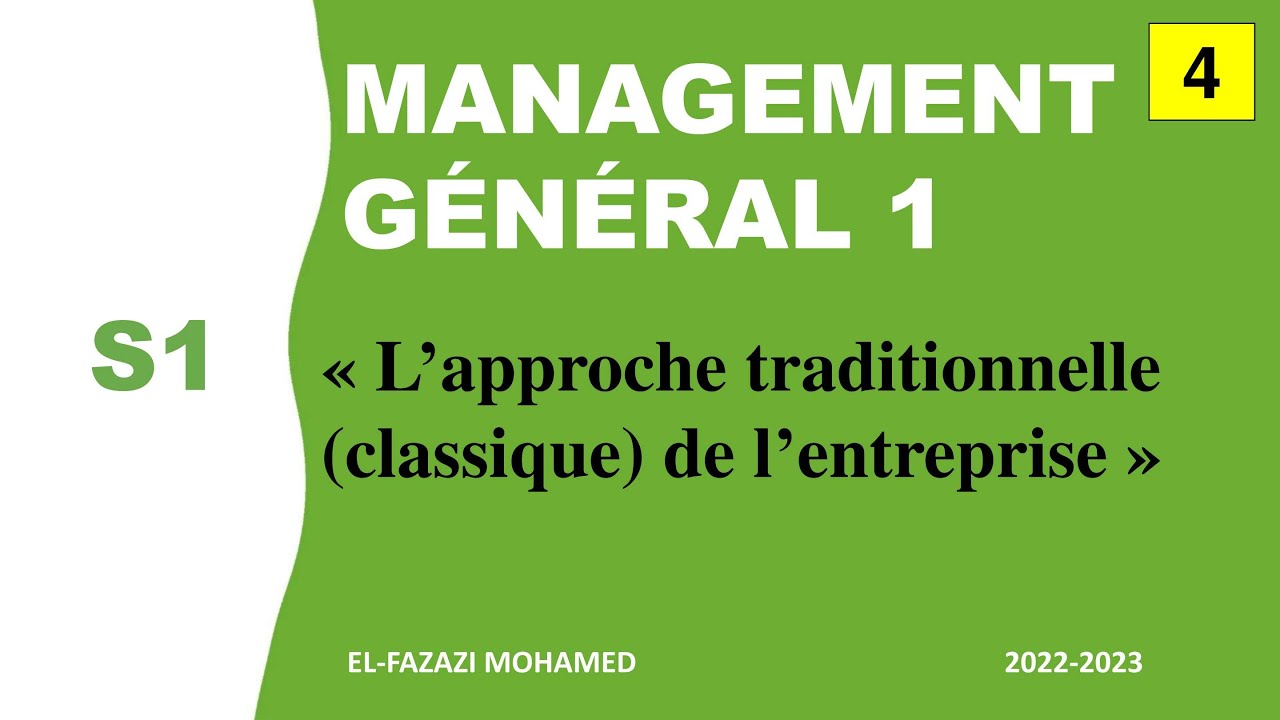 L’approche traditionnelle (classique) de l’entreprise en Darija || EP 4