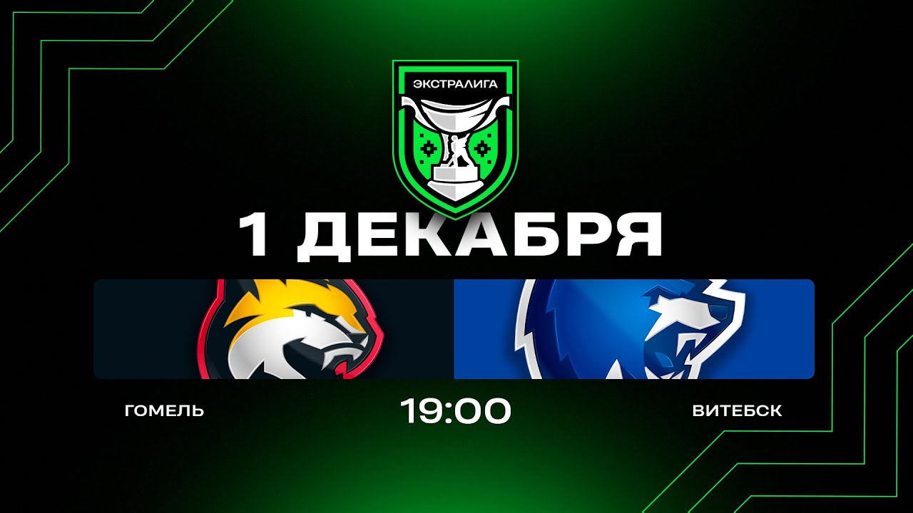 Гомель - Витебск | 01.12.2025 | Экстралига | Прямая трансляция