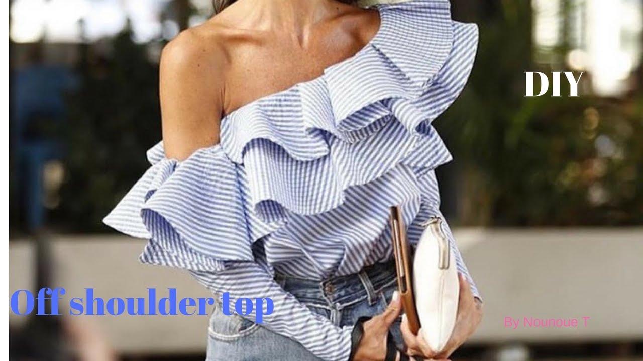 DIY : off the shoulder ruffle top
