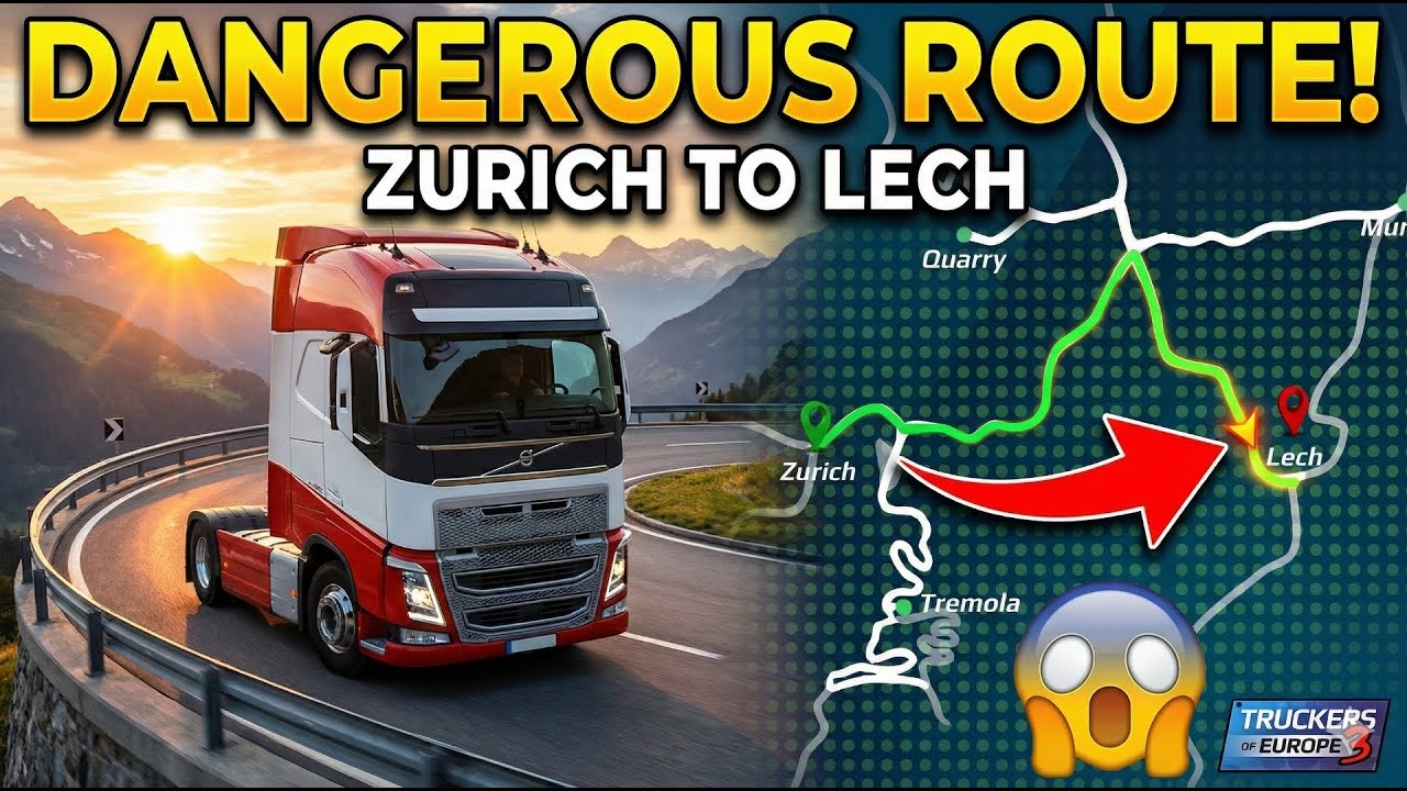Zurich to Lech - Truckers of Europe 3 Gameplay #TruckersOfEurope3 #TruckSimulator #ZurichToLech