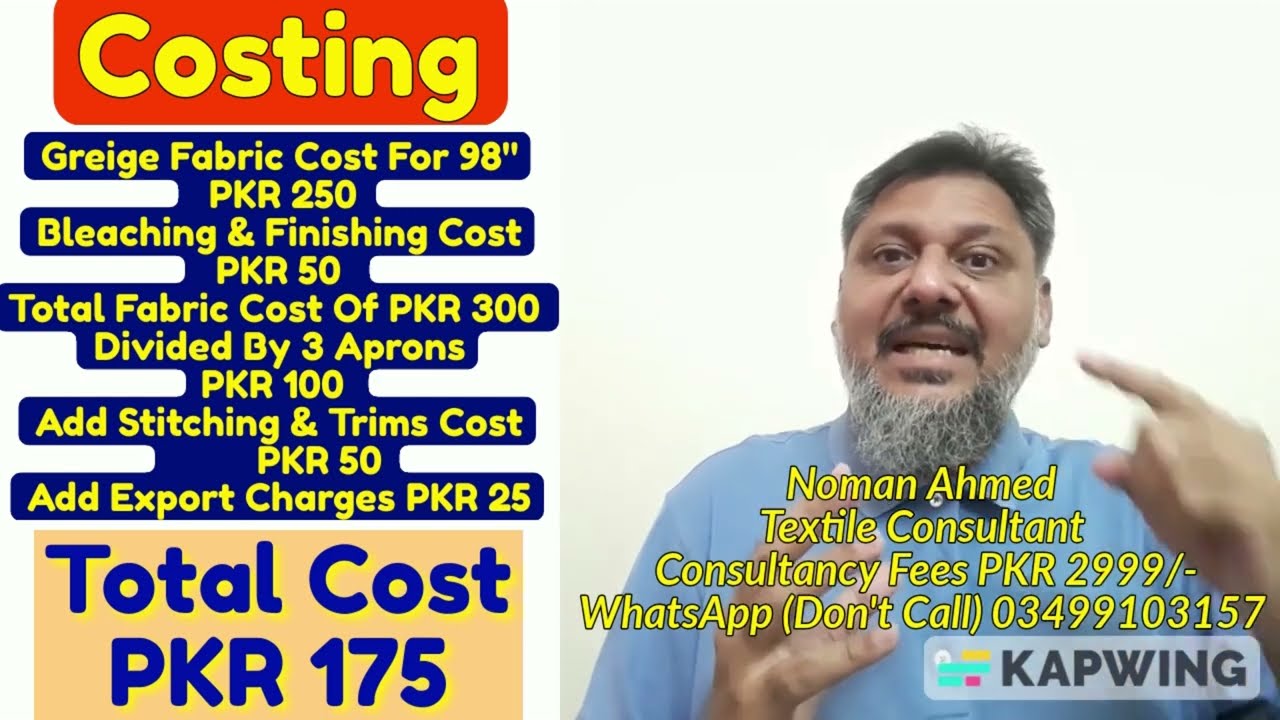 APPAREL & GARMENTS (APRONS) COSTING & MANUFACTURING | #apparel #garments #textile #export