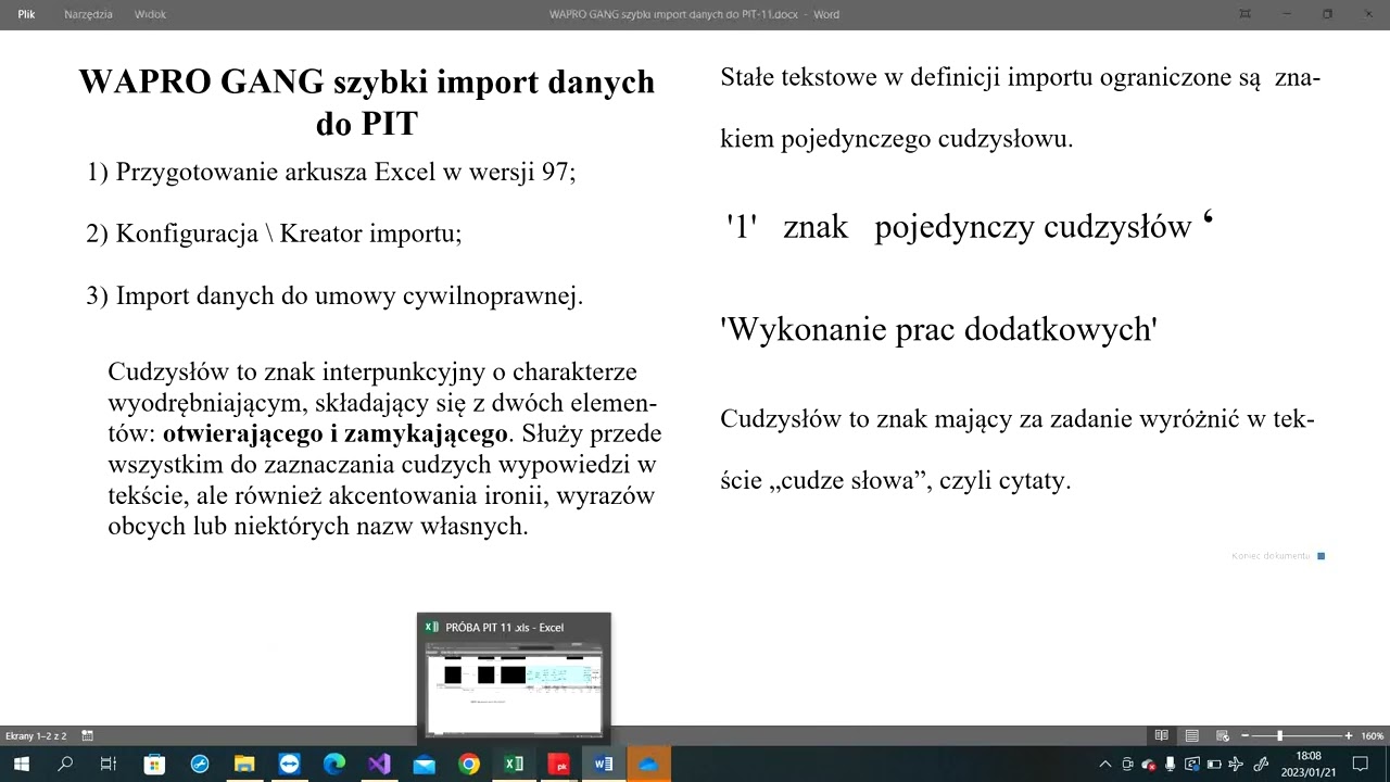 WAPRO GANG szybki import danych do PIT 11
