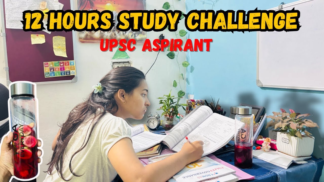 Morning to Night Study Routine| 12 Hrs Study Vlog| UPSC Motivation 🔥