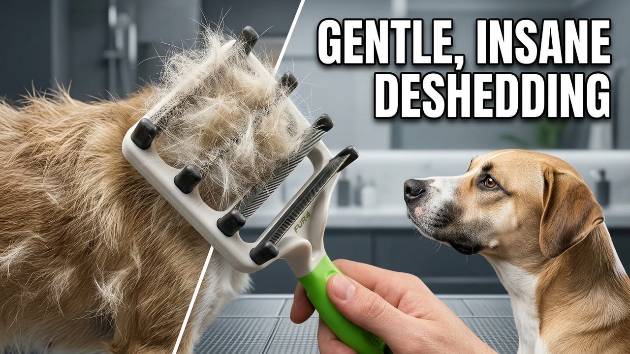 FUR4 deShedding Dog Brush Review: Gently Removes Dog Fur Shedding!