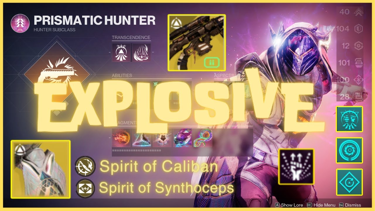 Best Hunter Build Class Item Caliban \ Synthoceps \ Destiny 2: The Final Shape