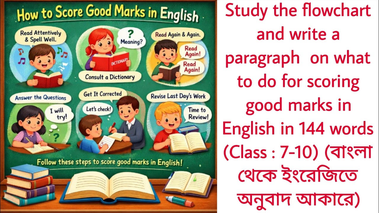 Processing paragraph on How to Score Good Marks in English in 144 words | How to Score Good Marks