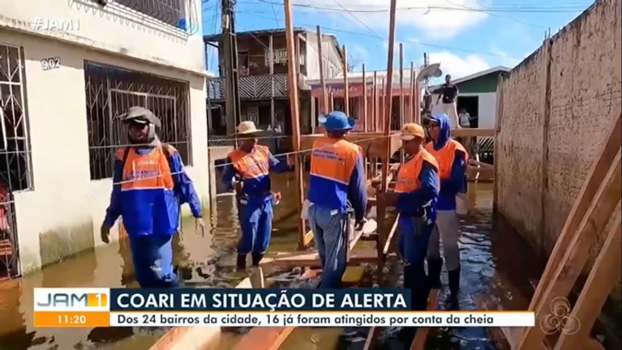 Prefeitura de Coari começa construção de pontes devido a cheia | JORNAL DO AMAZONAS - REDE AMAZÔNICA