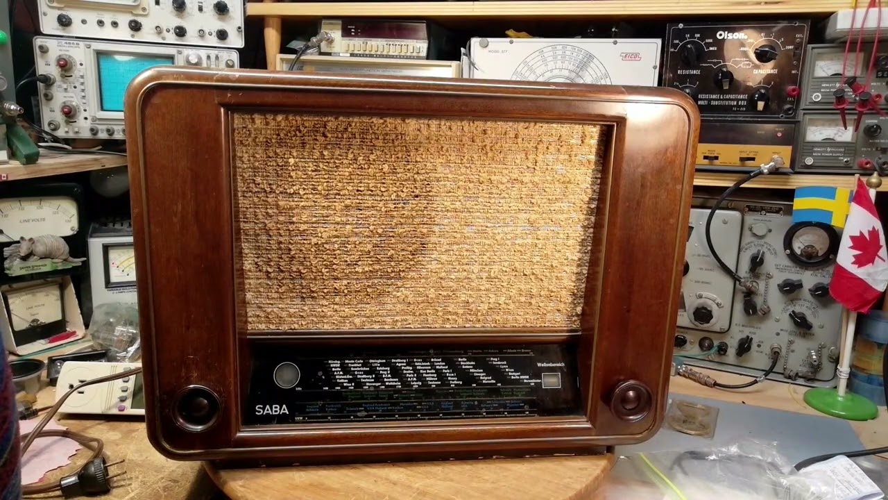 Ламповый многодиапазонный радиоприемник SABA Meersburg W — проверка и эксплуатация.