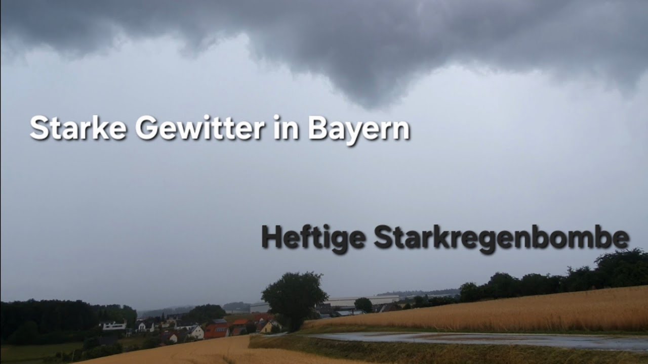 SCHWERES GEWITTER bei Nürnberg mit Sturzregen am 14.07.2025/ DONNER WETTER 