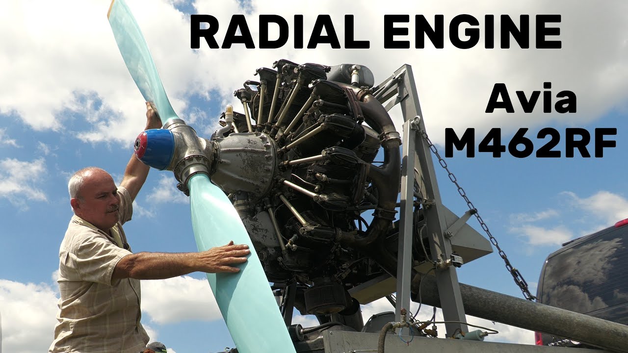 9-cylinder radial engine Avia M462RF | 4K | Airshow Breclav 2024