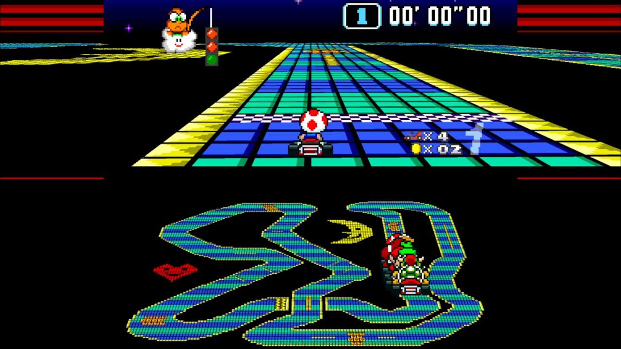 Super Mario Kart Hack: Shelfall Series 1 / in HD 16:9 / SNES / bsnes