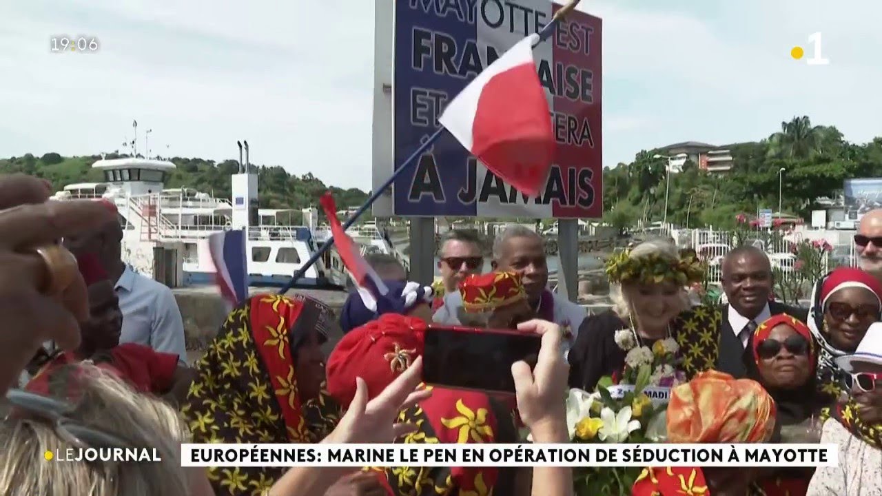 Européennes : Marine Le Pen en opération de séduction à Mayotte