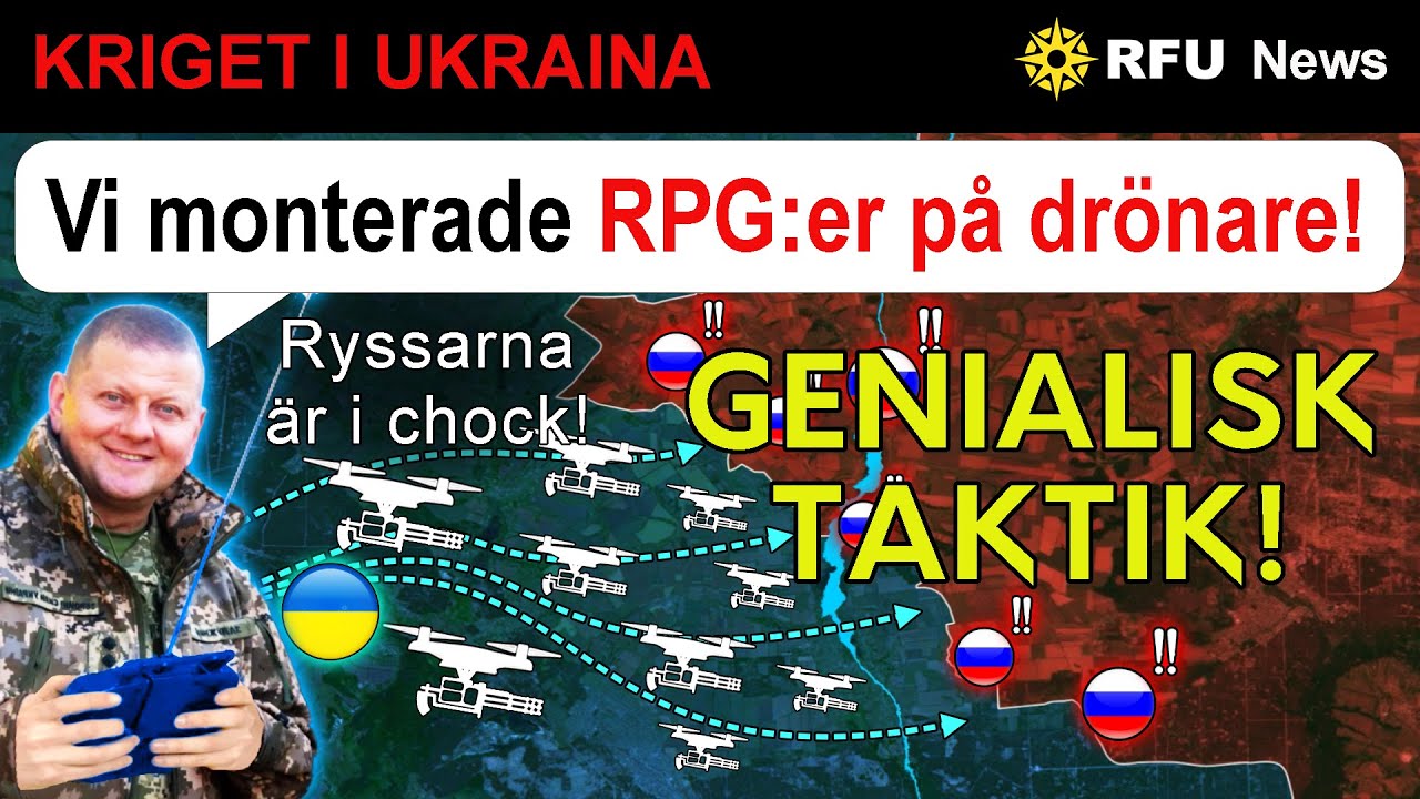 Otroligt Luftanfall! Ukrainarna Blir F&ouml;rst i v&auml;rlden med FPV-Dr&ouml;nare Utrustade med RPG:er | RFU News