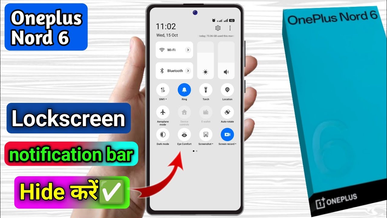 oneplus nord 6 lock screen notification panel hide, oneplus nord 6 notification bar off