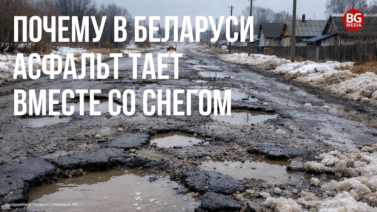 Асфальт сходит вместе со снегом: почему дороги в Беларуси долго не живут