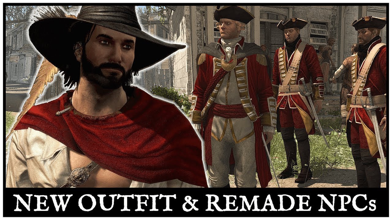 British NPCs remake (2/2) & New alt outfit + Gameplay | Assassin's Creed 4 MOD  