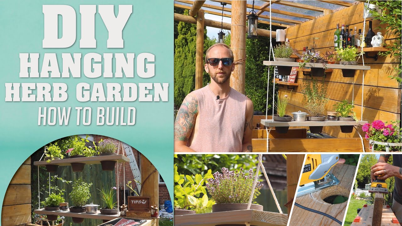 How to build a hanging herb garden  Cheap & easy | DIY herb garden