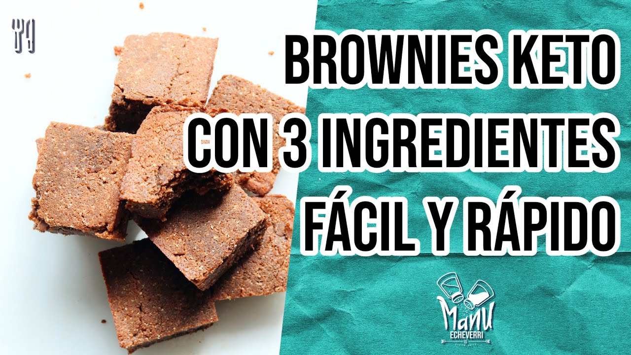 🍫BROWNIES KETO CON 3 INGREDIENTES | 3 INGREDIENT KETO BROWNIES | Manu Echeverri