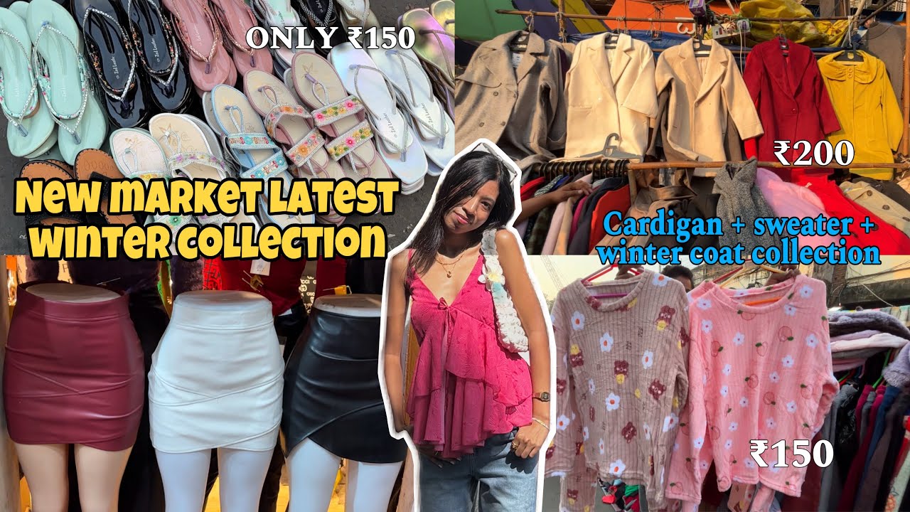 NEWMARKET LATEST COLLECTION starting at ₹100😱winter coat,cardigan ₹200 || New market jewellery haul✨