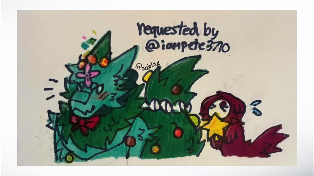 drawing your kaiju paradise art requests. again.